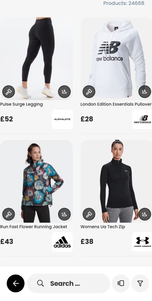 Browse multiple UK Sportswear retailers at the same time