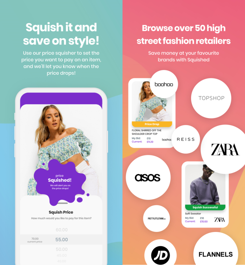 Find the best womens fashion discounts with over 50 most popular fashion retailers on the Squished Fashion App