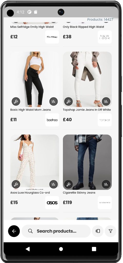 See womens jeans sale items from over 50 fashion retailers on the Squished Shopping App